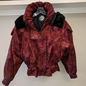 Women's - Size 12 Maroon / Black Havoc Ski Jacket